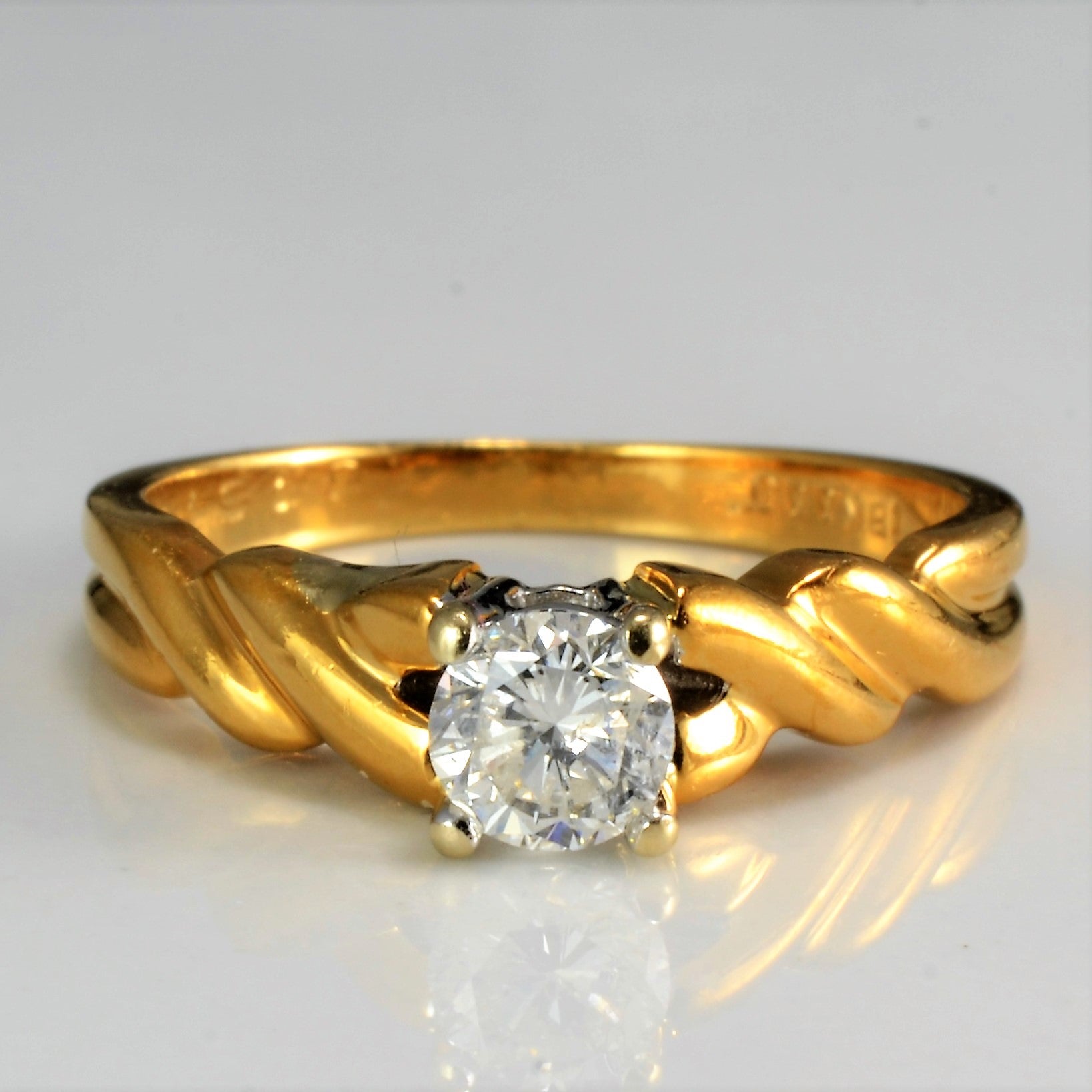 Solitaire Diamond Engagement Ring | 0.38 ct, SZ 6 |