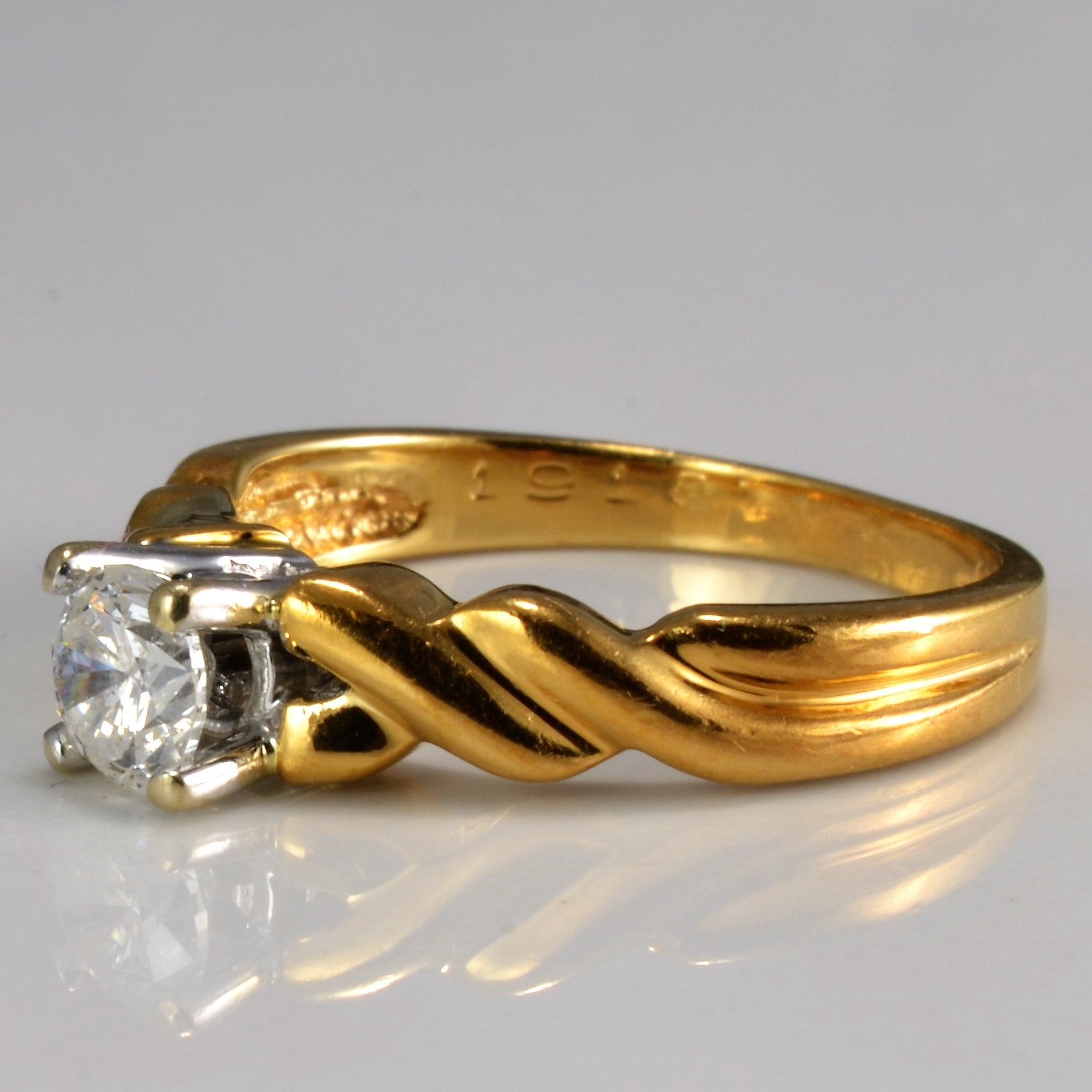 Solitaire Diamond Engagement Ring | 0.38 ct, SZ 6 |
