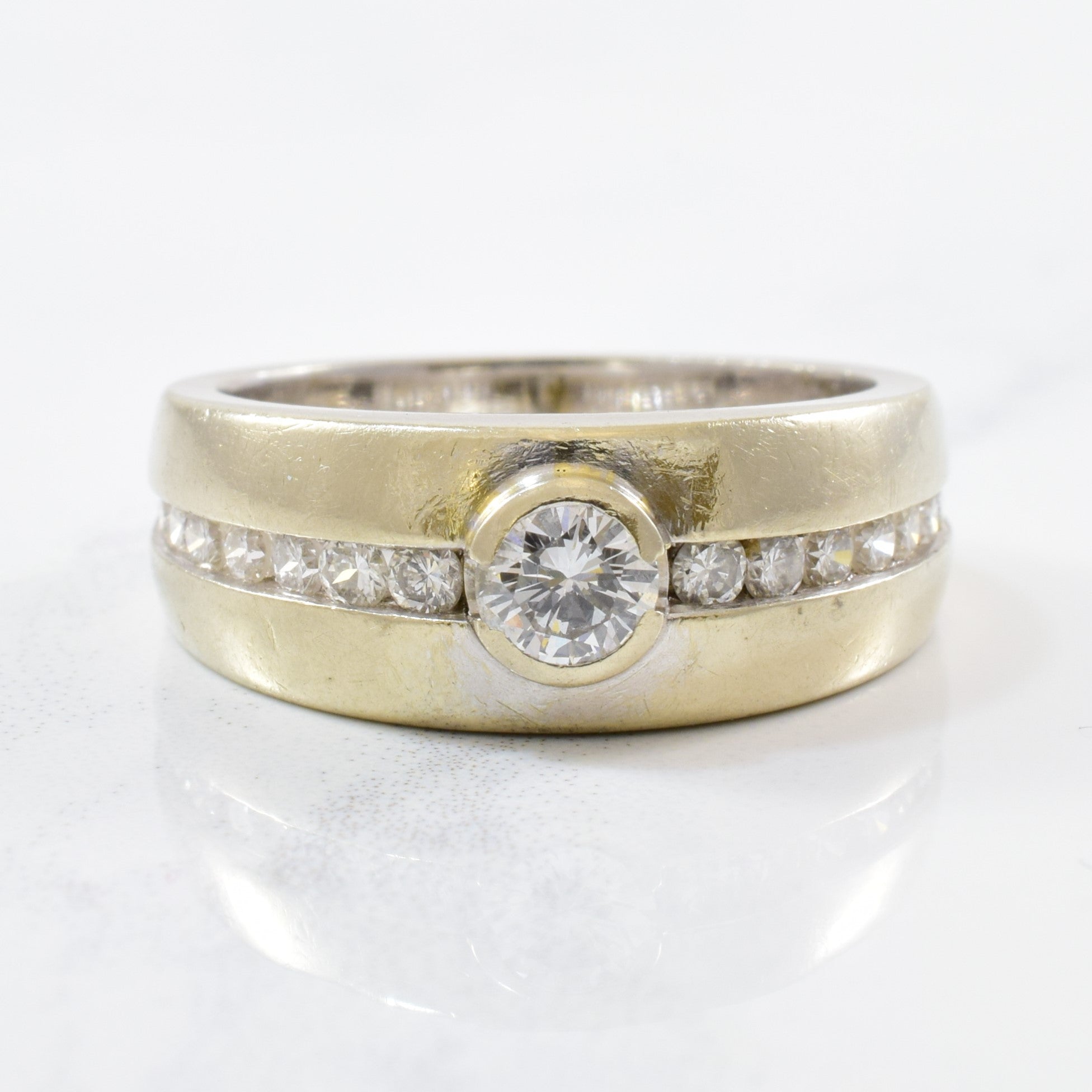 Semi Bezel Set Diamond Engagement Ring | 0.53ctw | SZ 6.5 |