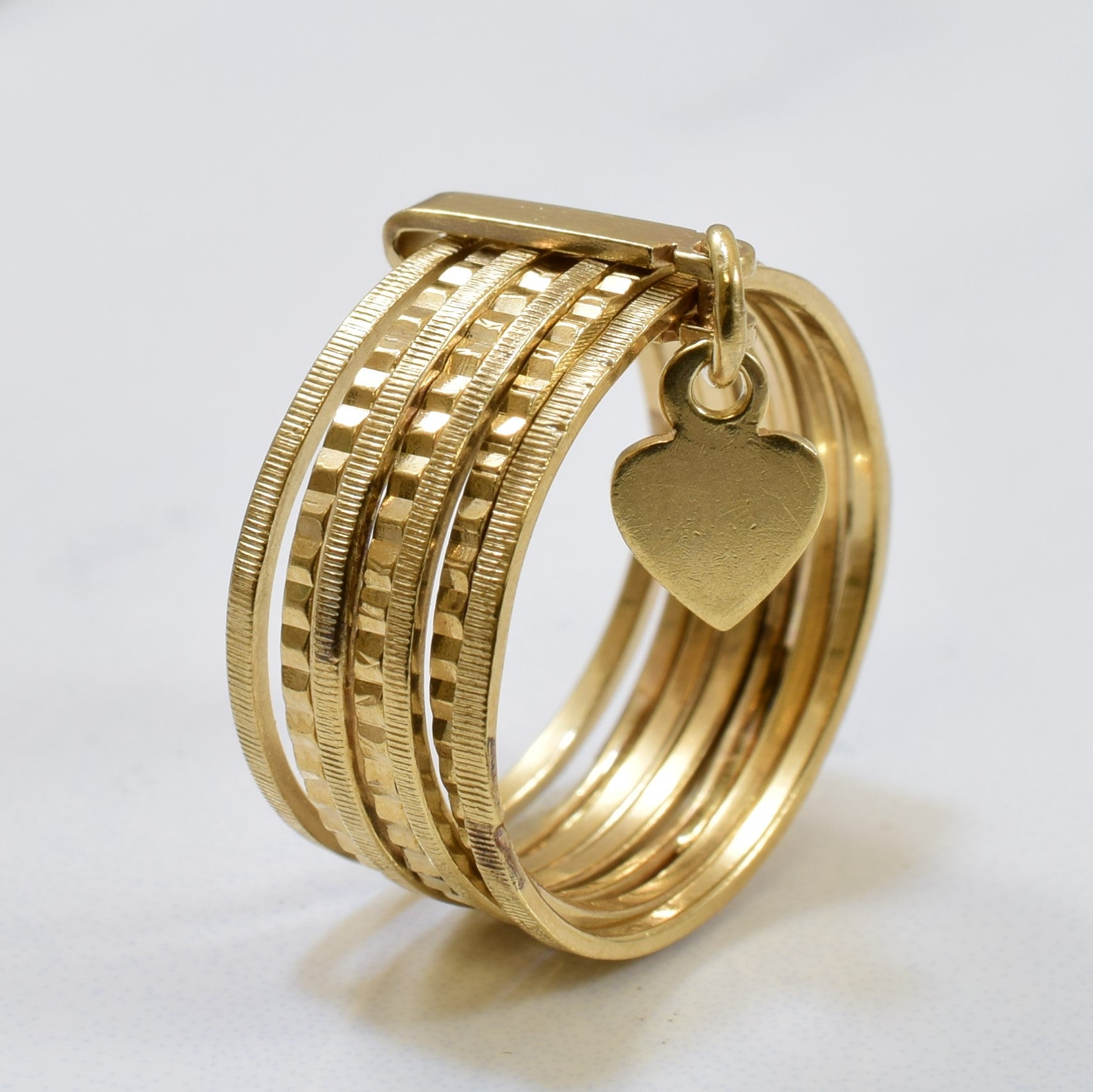 Multi Band Heart Lock Ring | SZ 4.75 |