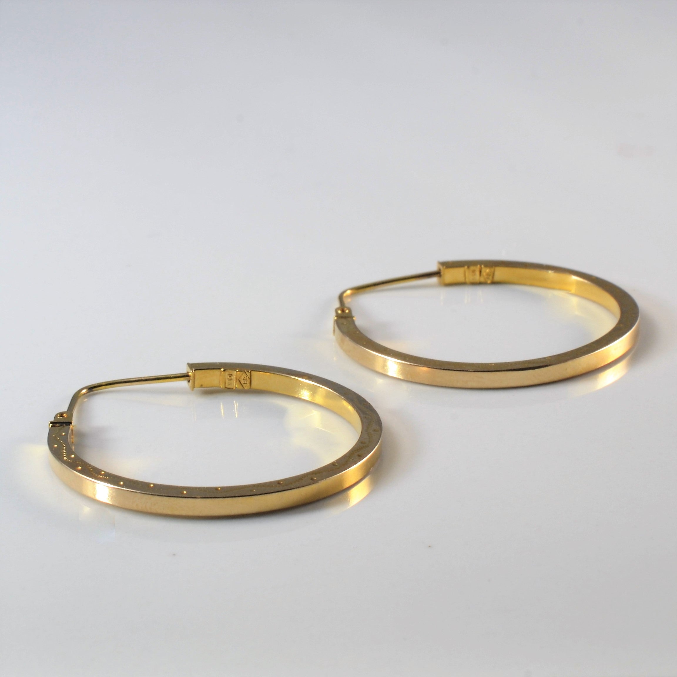 Yellow Gold Hoop Earrings |