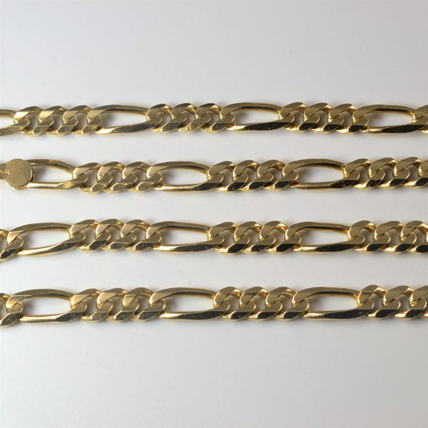 10k Yellow Gold Figaro Chain | 23
