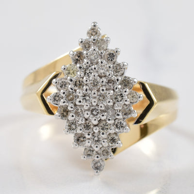 Marquise Silhouette Cluster Diamond Ring | 0.40ctw | SZ 7.25 |