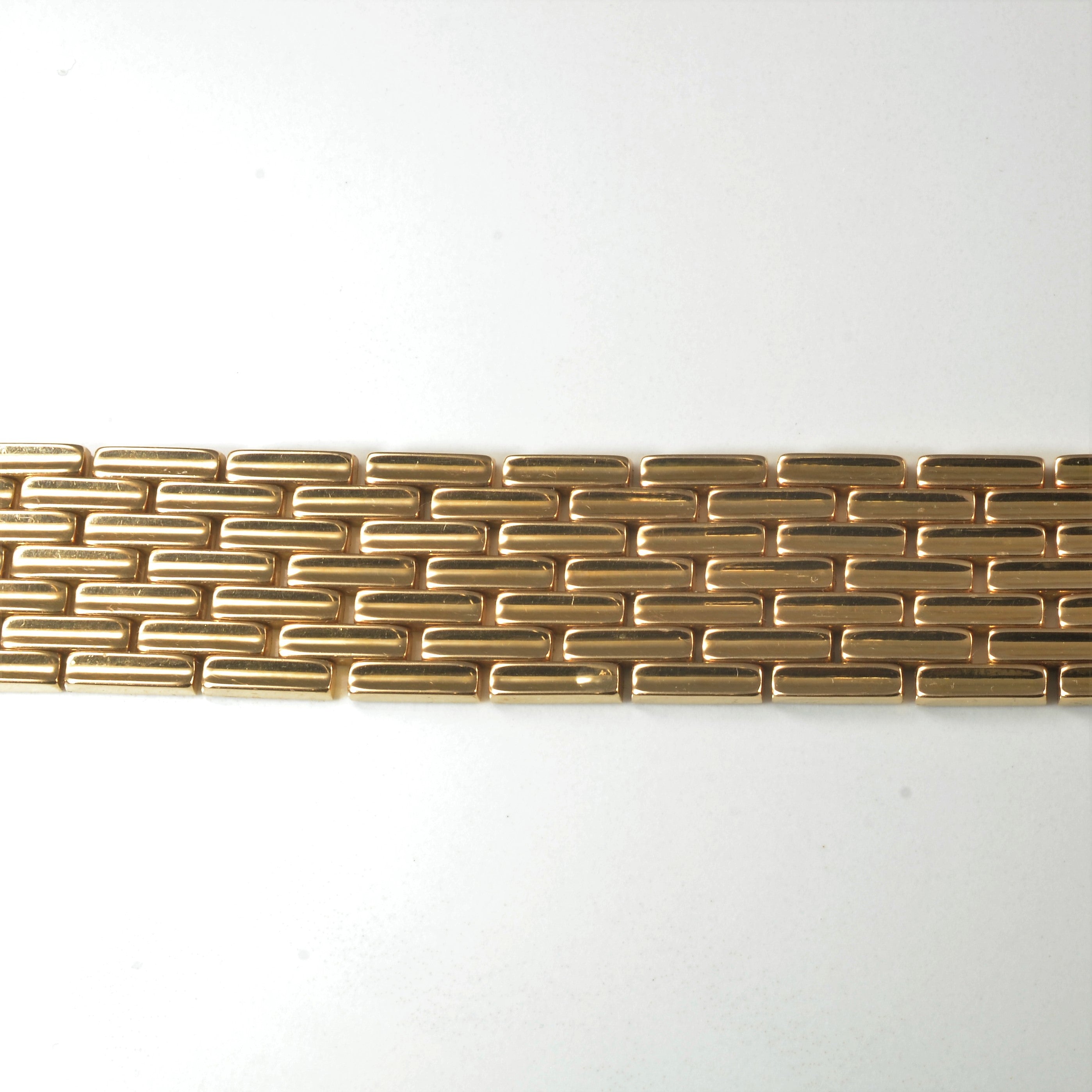 14k Yellow Gold Interlocking Chain Bracelet | 7.5" |