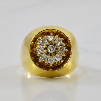 High Dome Diamond Cluster Ring | 0.54ctw | SZ 10.5 |