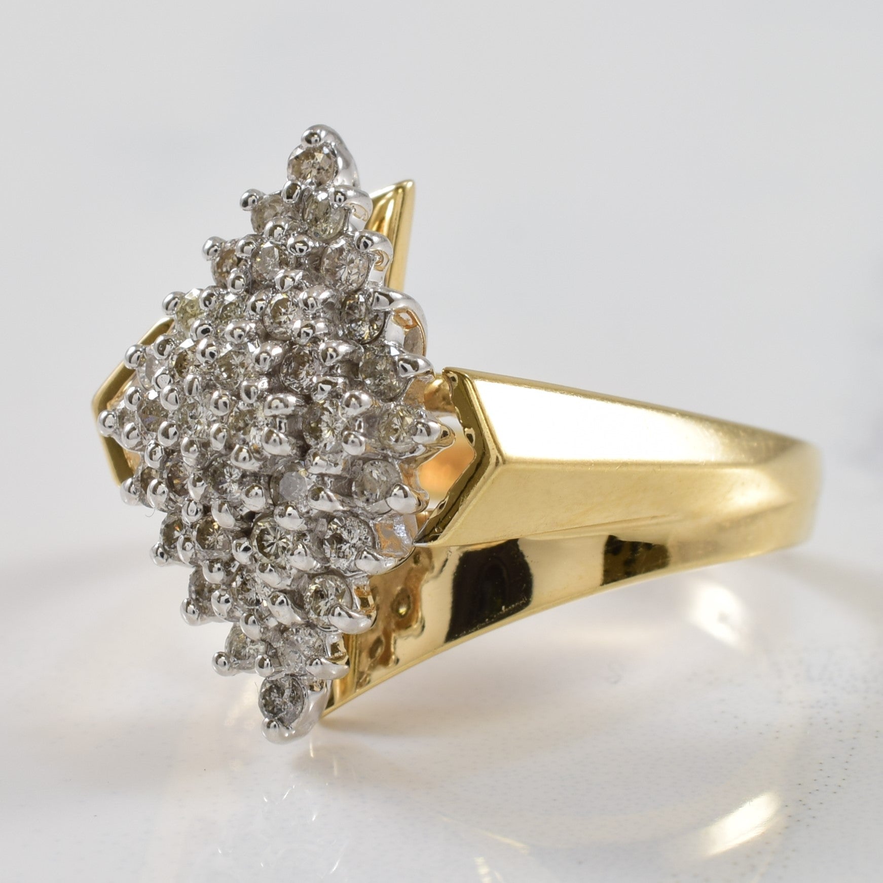 Marquise Silhouette Cluster Diamond Ring | 0.40ctw | SZ 7.25 |