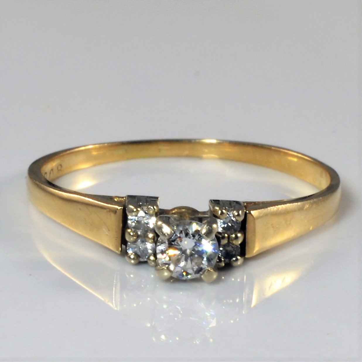 Four Stone Accent Engagement Ring | 0.17ctw | SZ 6.75 |