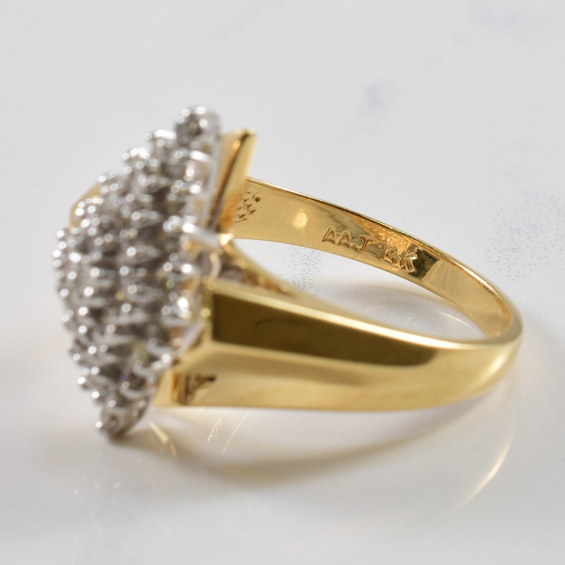 Marquise Silhouette Cluster Diamond Ring | 0.40ctw | SZ 7.25 |
