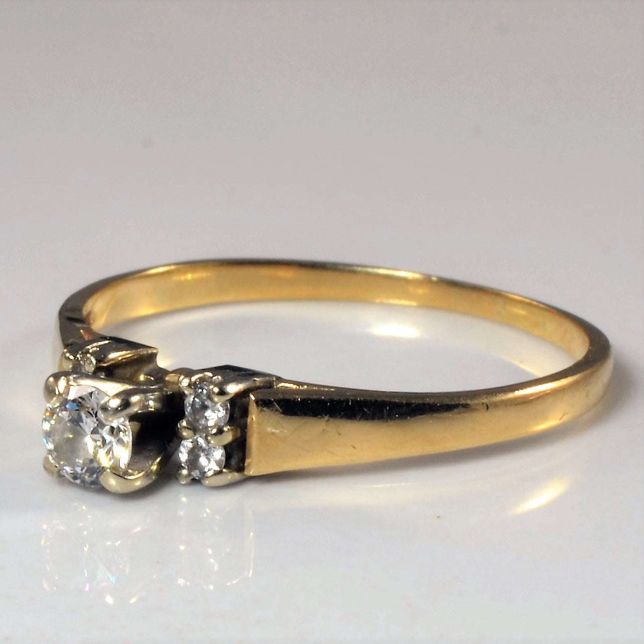 Four Stone Accent Engagement Ring | 0.17ctw | SZ 6.75 |