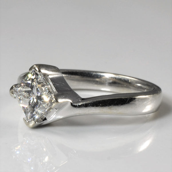 Princess Diamond Bypass Engagement Ring | 0.96ct | SZ 4.5 |