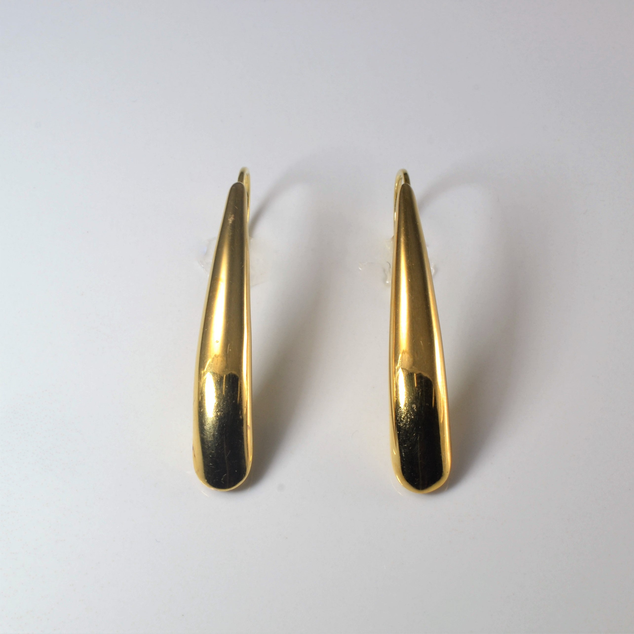 Yellow Gold Drop Earrings |