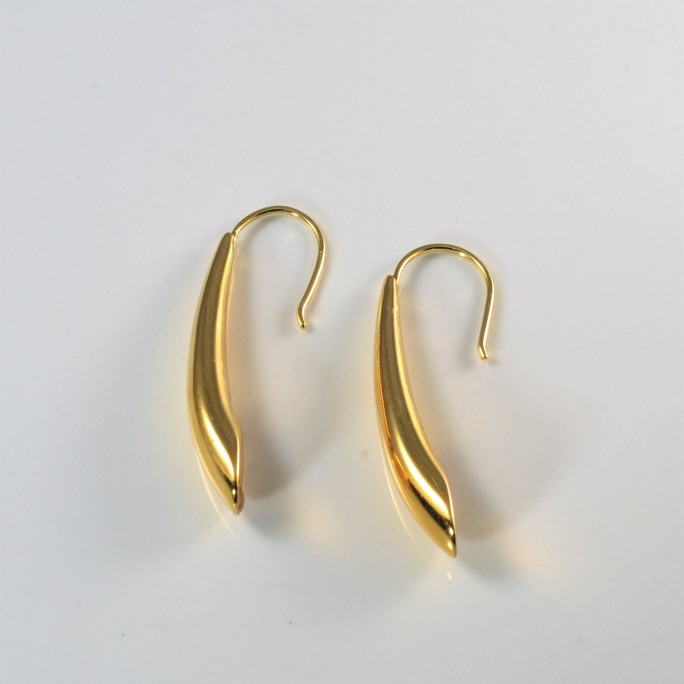 Yellow Gold Drop Earrings |