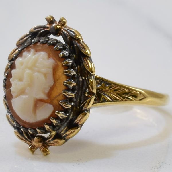 Shell Cameo Wreath Ring | 1.00ct | SZ 5.75 |