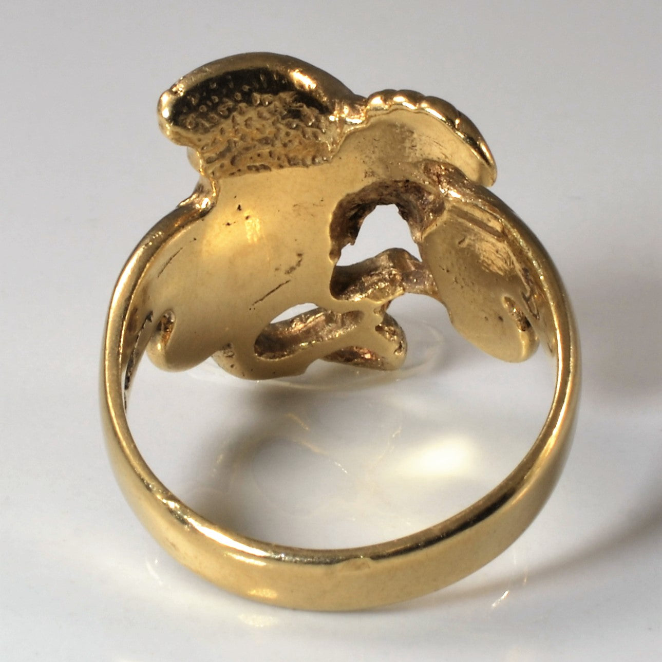 Yellow Gold Dragon Ring | 0.04ctw | SZ 8.75 |