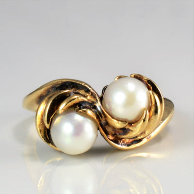 Vintage Bypass Pearl Ring | SZ 6.25 |