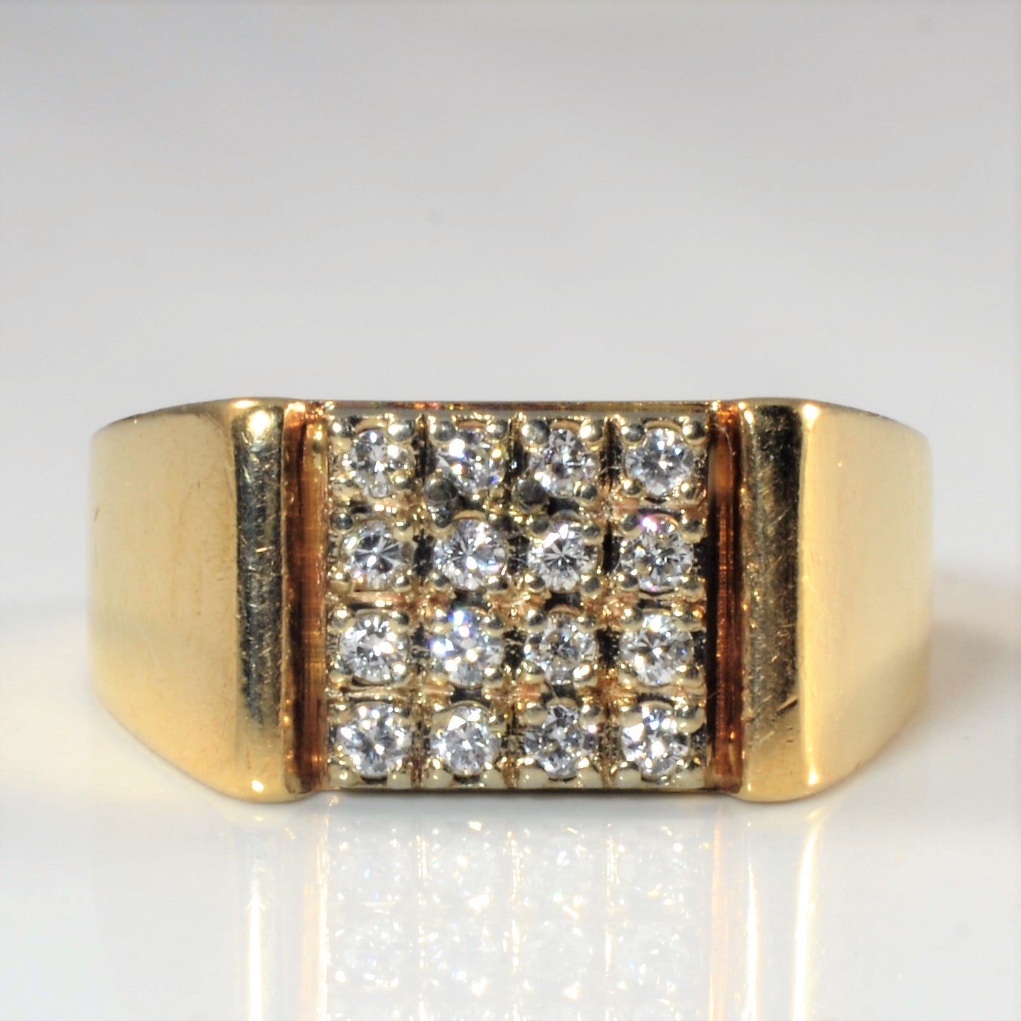 Diamond Cluster Grid Ring | 0.32ctw | SZ 10.75 |