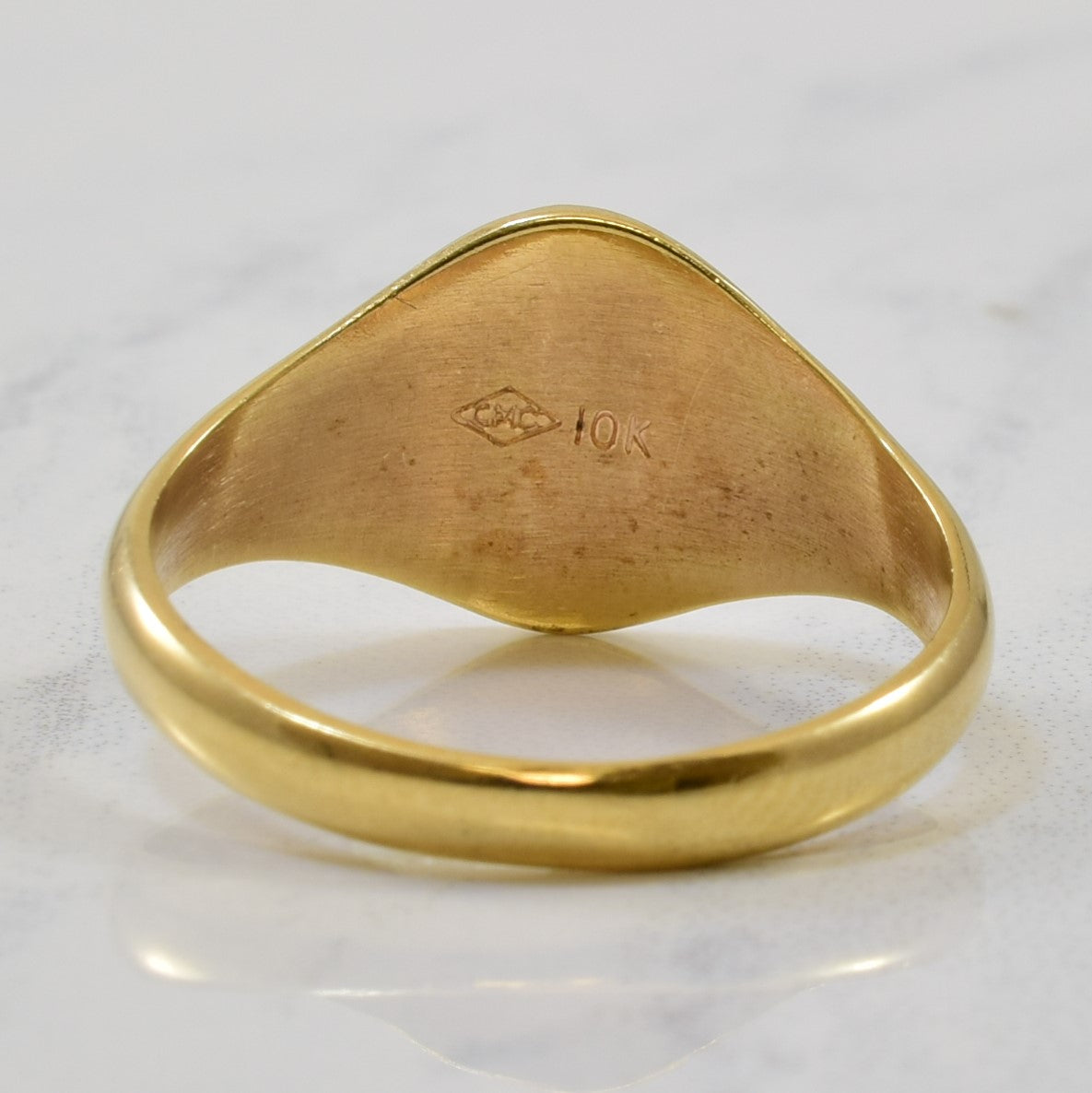Patterned Gold Signet Ring | SZ 8.75 |