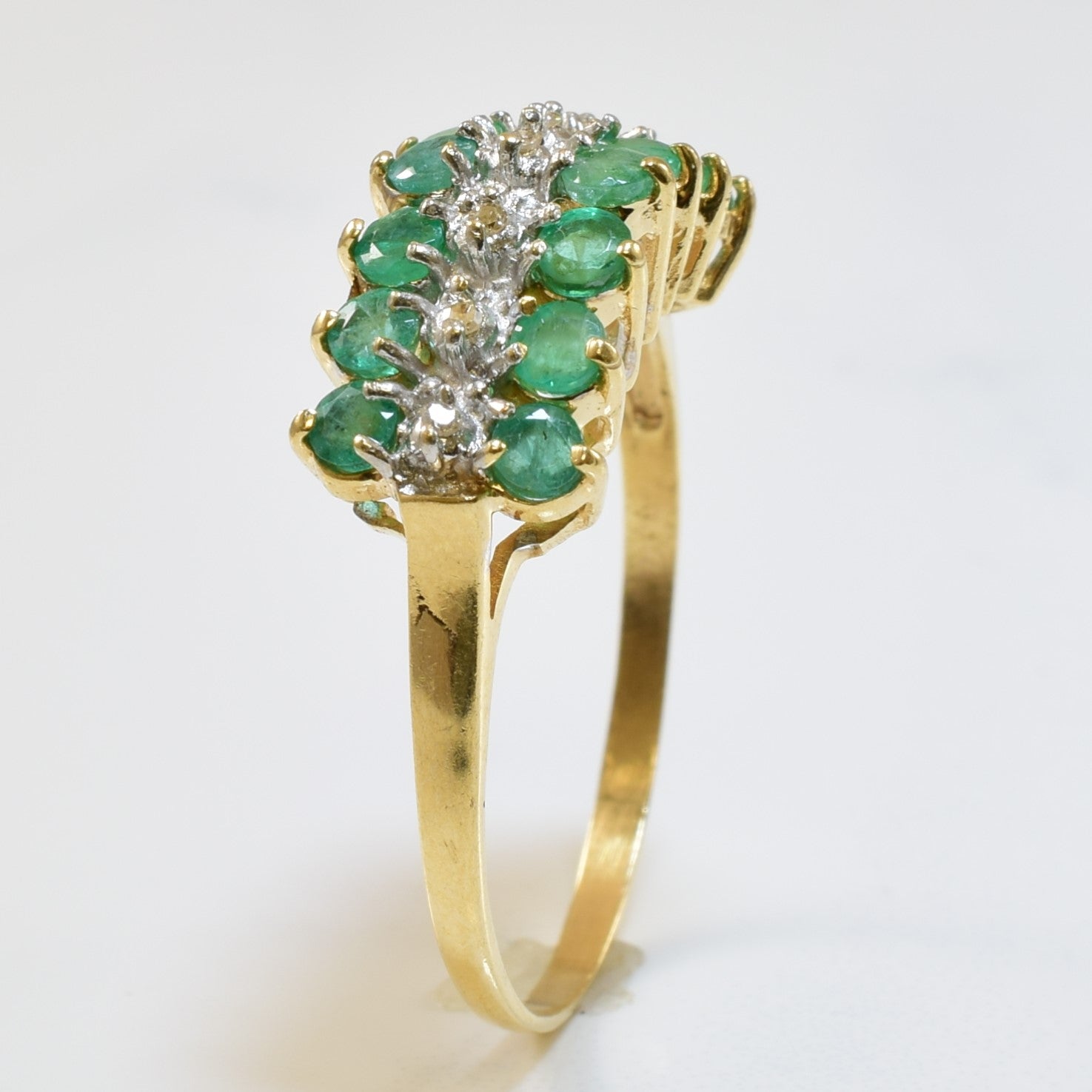 Emerald & Diamond Ring | 0.70ctw, 0.04ctw | SZ 10 |