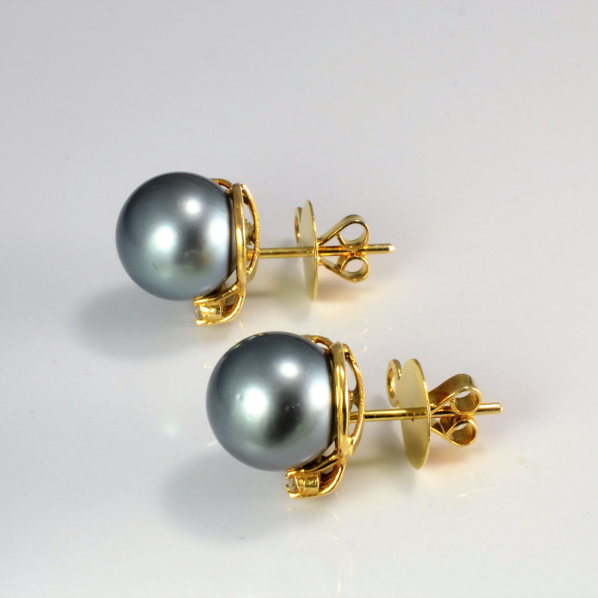 Pearl & Diamond Stud Earrings | 0.40 ctw |