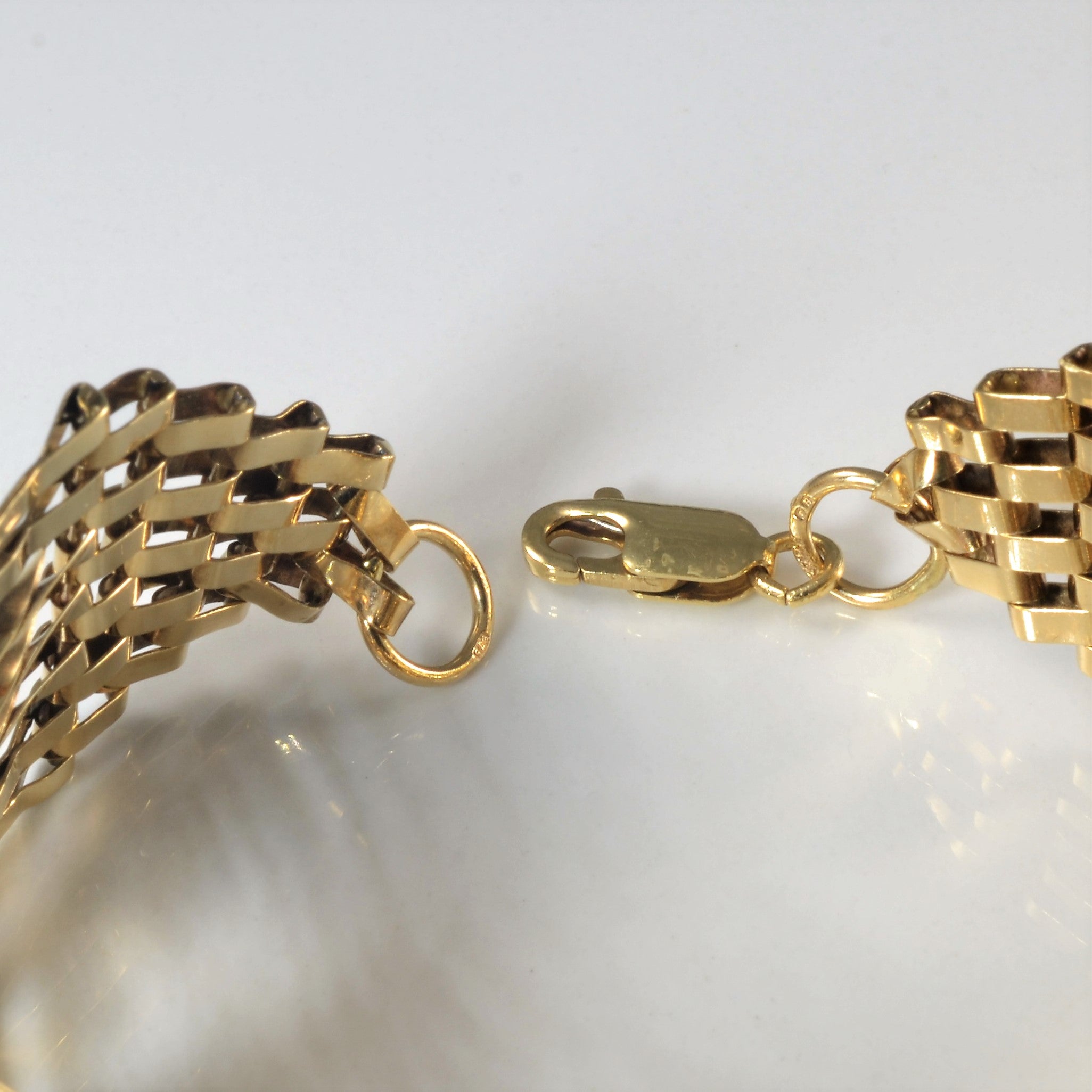 Interlocking Wide Chain Bracelet | 7.5" |