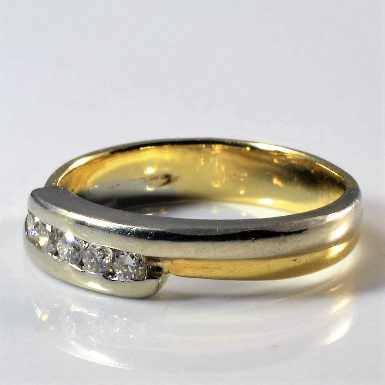 Channel Set Diamond Bypass Ring | 0.15ctw | SZ 4.25 |