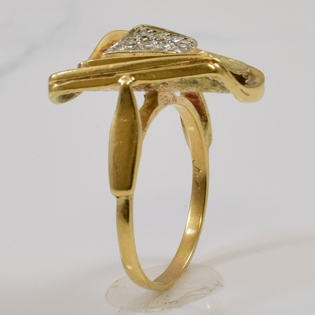 Abstract Diamond Cocktail Ring | 0.12ctw | SZ 7.75 |