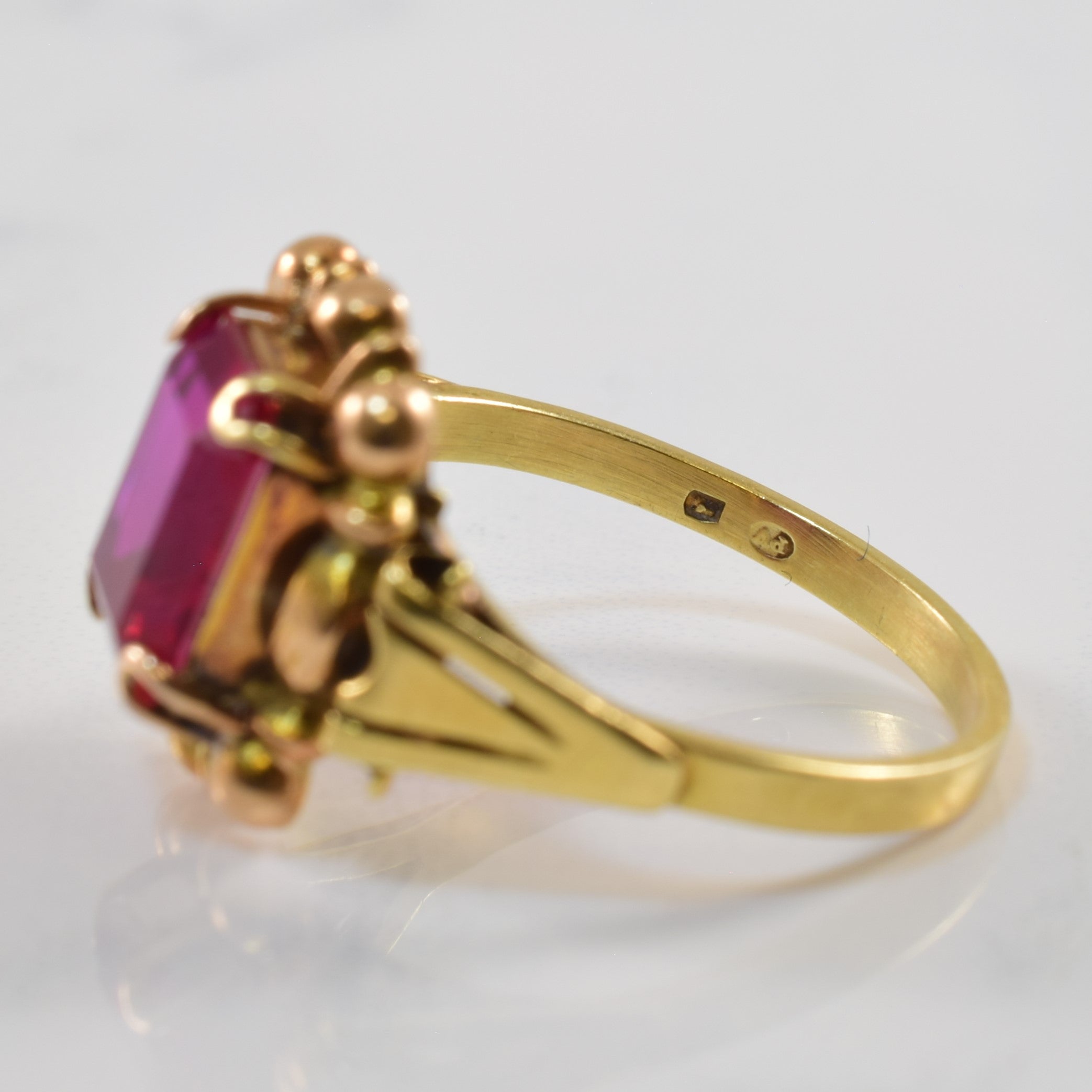 Ornate Synthetic Ruby Ring | 2.75ct | SZ 7.5 |