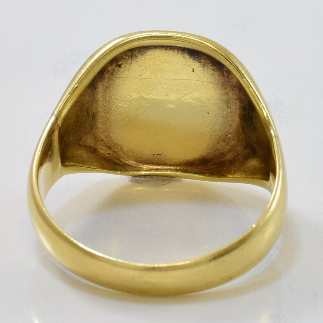 Yellow Gold Signet Ring | SZ 7 |