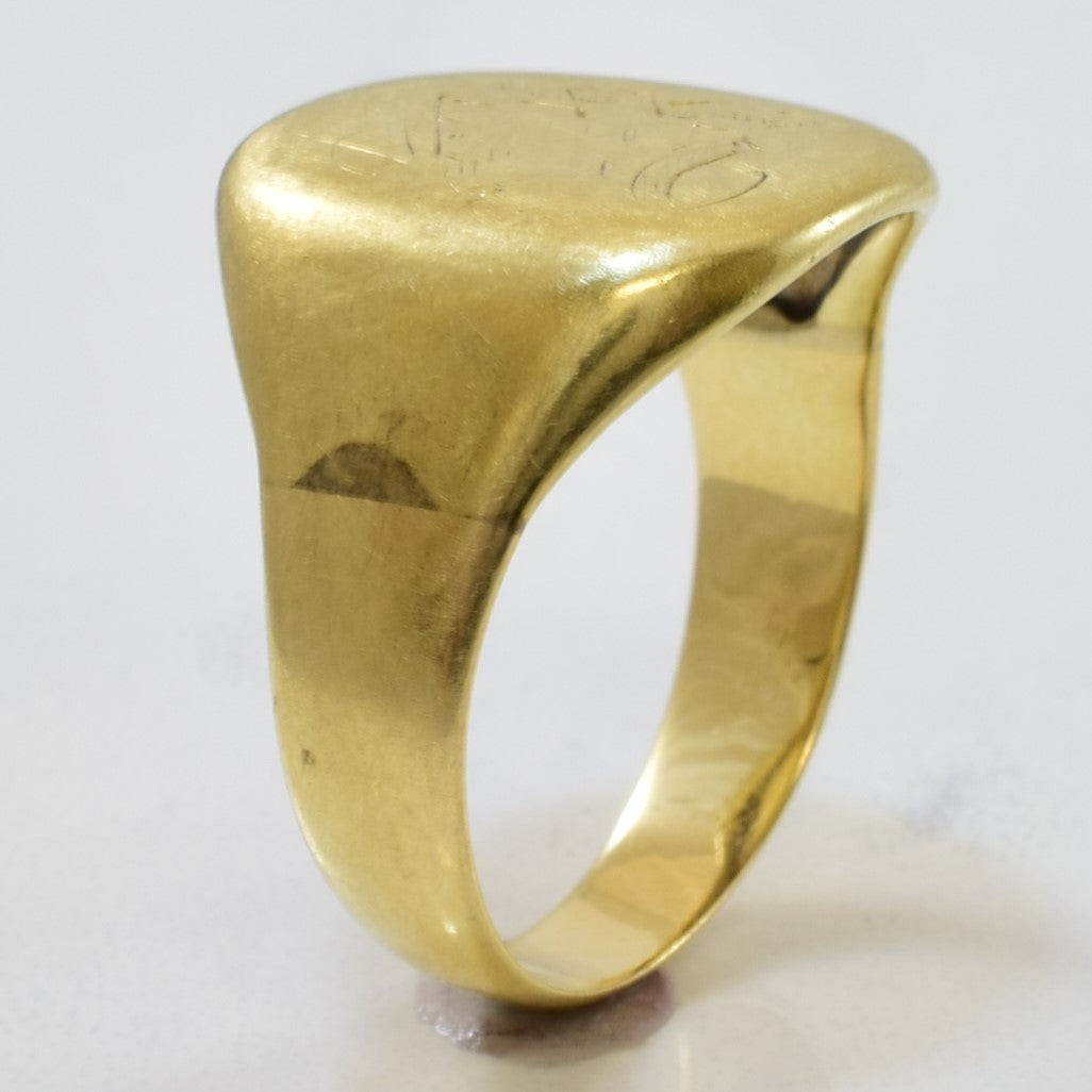 Yellow Gold Signet Ring | SZ 7 |