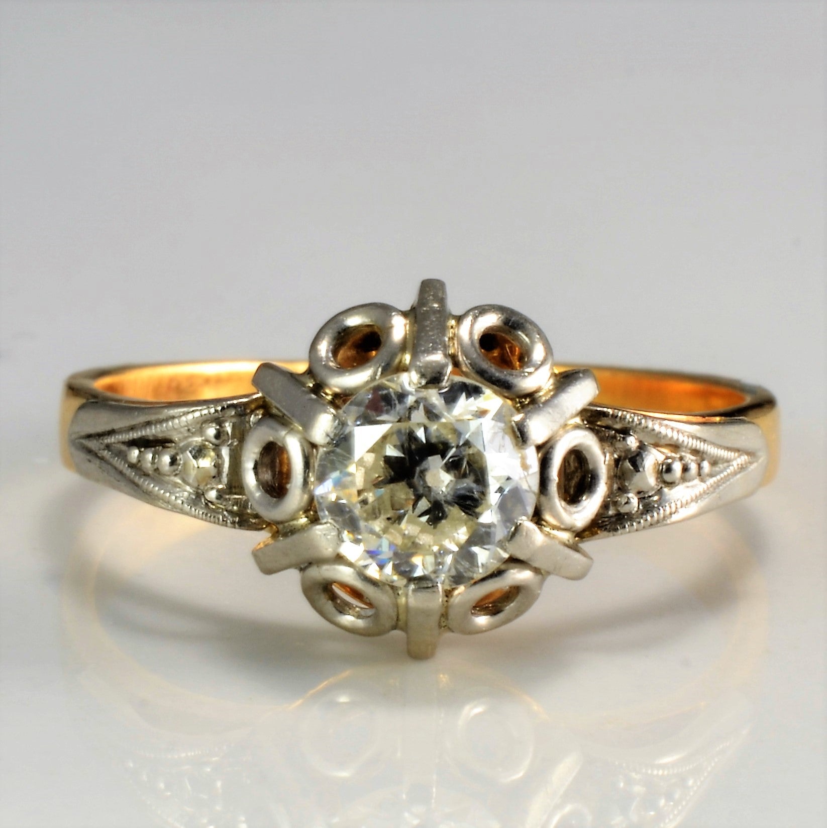 Edwardian Solitaire Diamond Engagement Ring | 0.28 ct, SZ 5.75 |