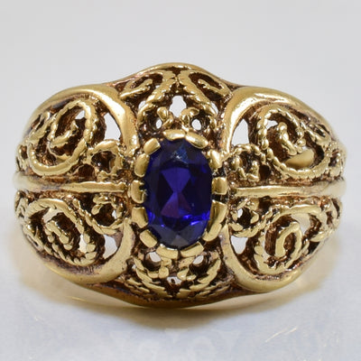 Synthetic Sapphire Ring | 0.50ct | SZ 4.5 |