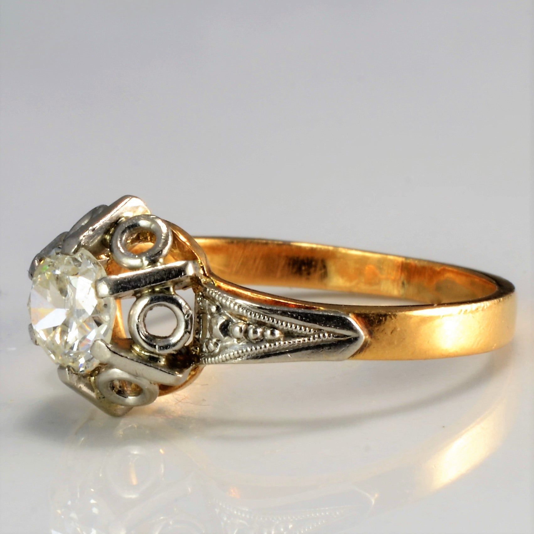 Edwardian Solitaire Diamond Engagement Ring | 0.28 ct, SZ 5.75 |