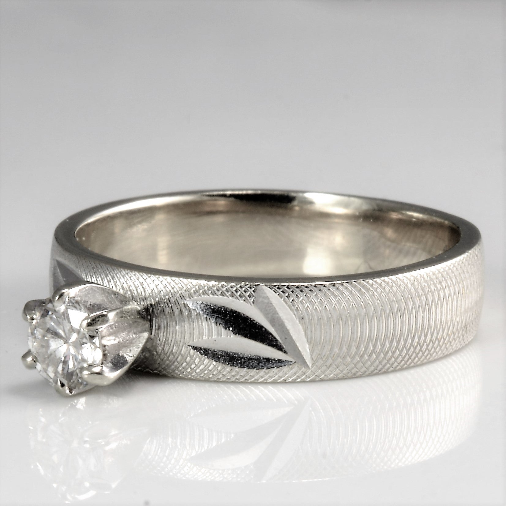 High Set Solitaire Diamond Ring | 0.33 ct, SZ 8.25 |