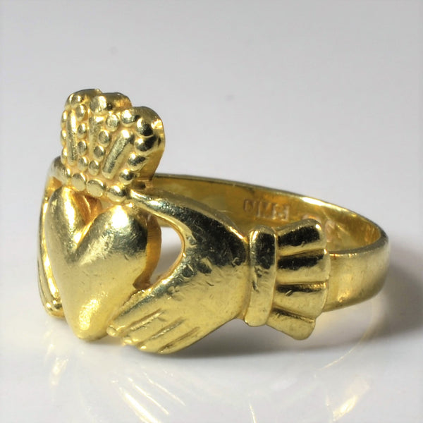 14k Yellow Gold Claddagh Ring | SZ 7.25 |