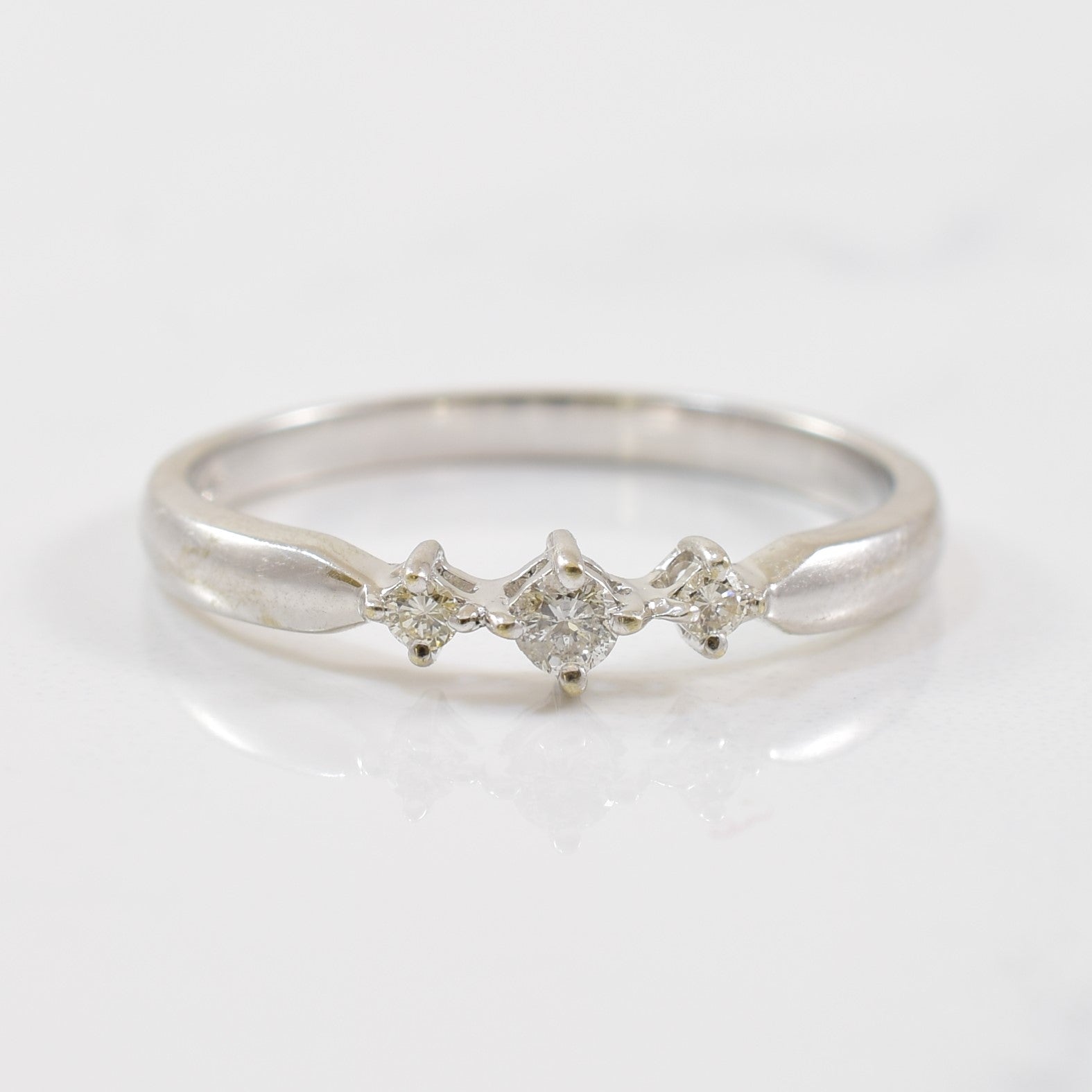 Three Stone Diamond Promise Ring | 0.08ctw | SZ 6.25 |