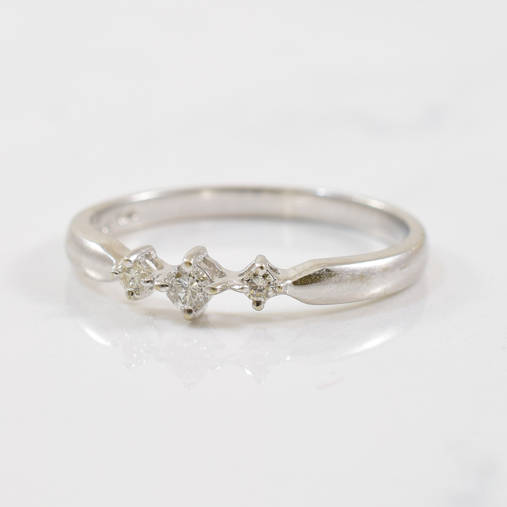 Three Stone Diamond Promise Ring | 0.08ctw | SZ 6.25 |