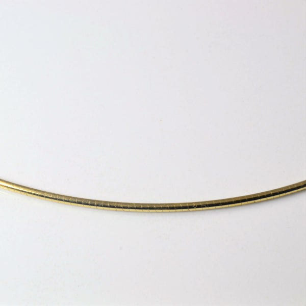 18k Yellow Gold Wire Chain | 15.5