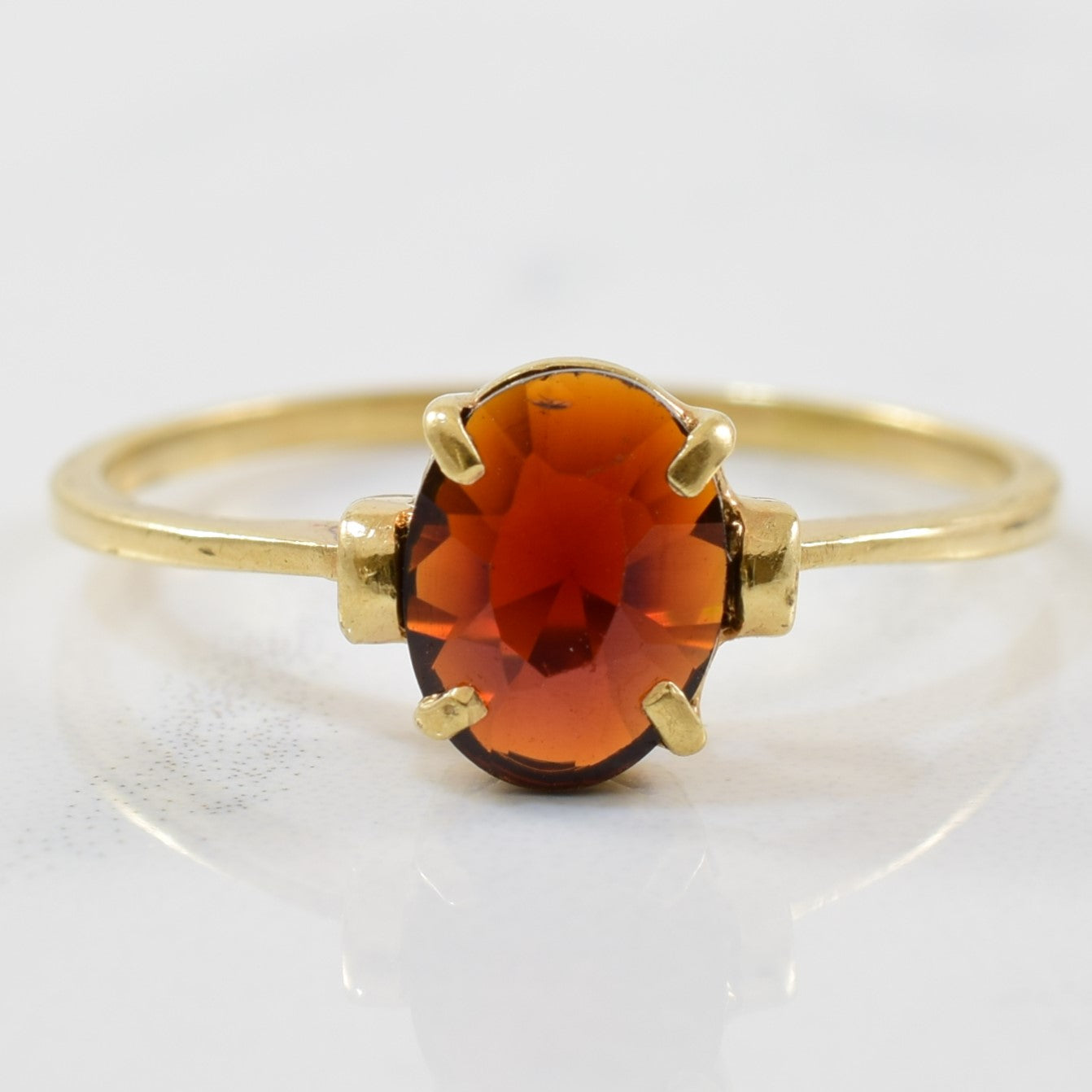 Garnet Solitaire Stacking Ring | 1.40ct | SZ 8 |