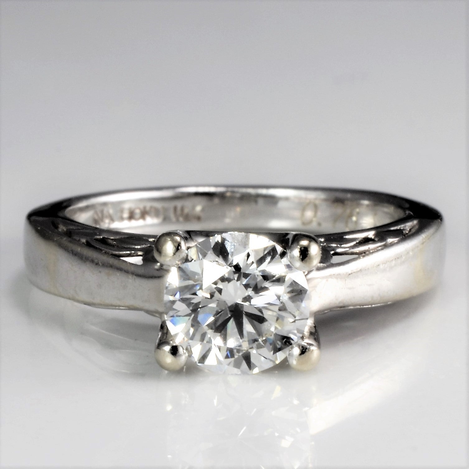 Claw Set Solitaire Diamond Engagement Ring | 0.76 ct, SZ 4 |