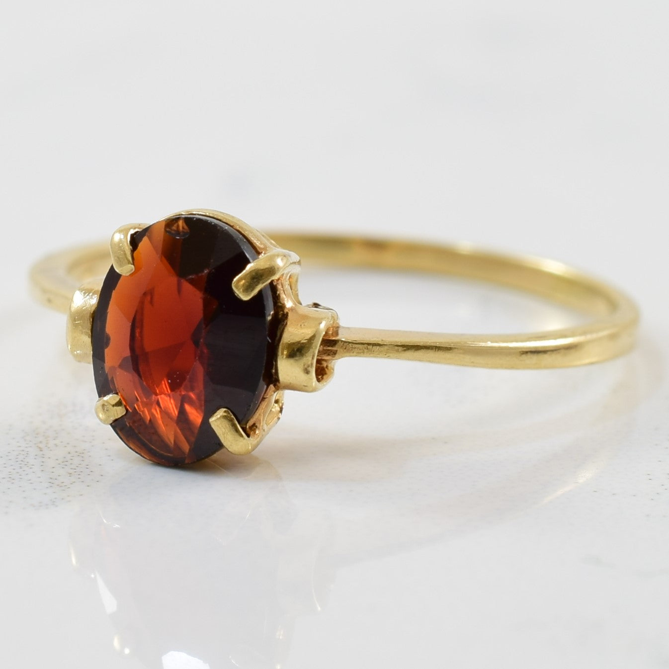 Garnet Solitaire Stacking Ring | 1.40ct | SZ 8 |