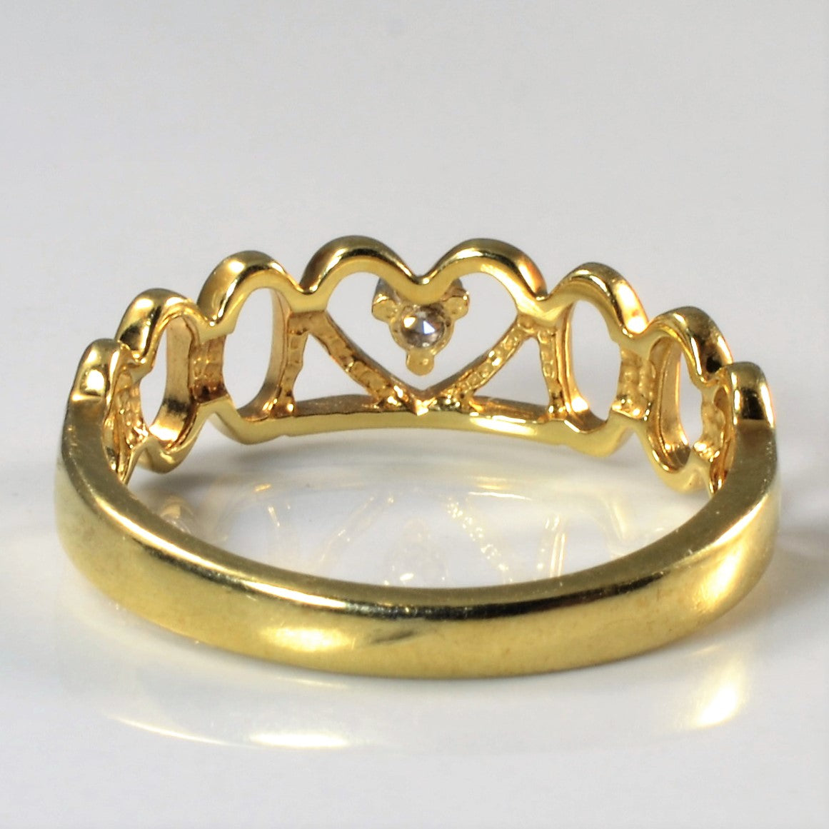 Diamond Heart Promise Ring | 0.02ct | SZ 6.75 |
