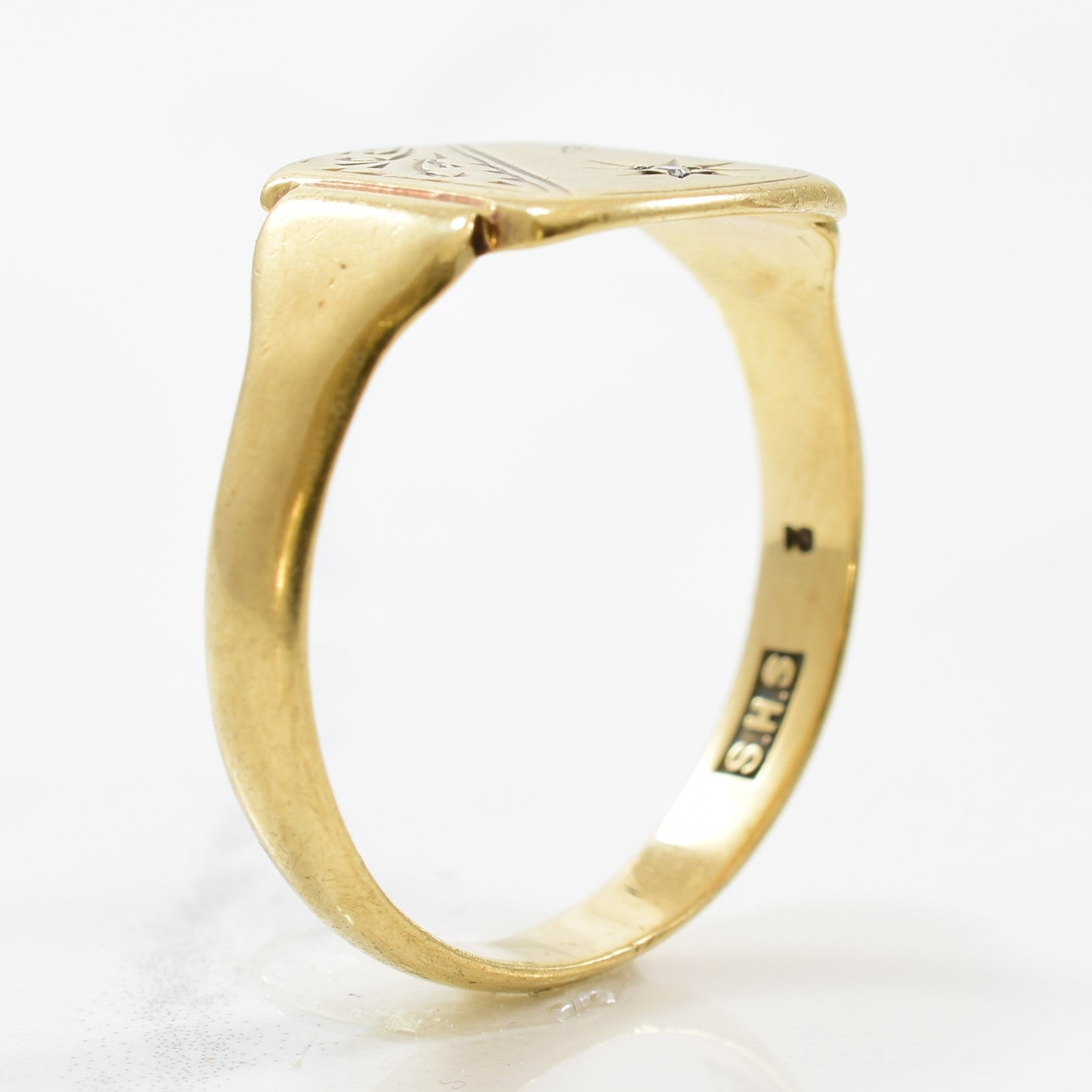 Diamond Signet Ring | 0.01ct | SZ 9.25 |