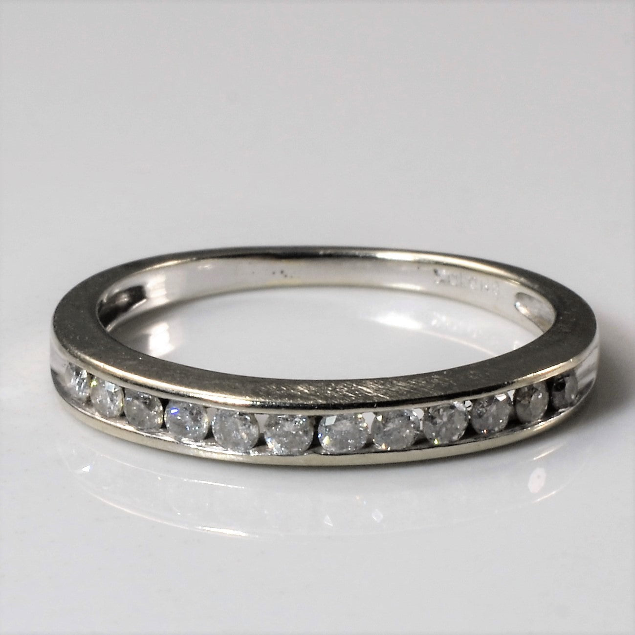 Channel Set Diamond Semi Eternity Band | 0.18ctw | SZ 5.75 |