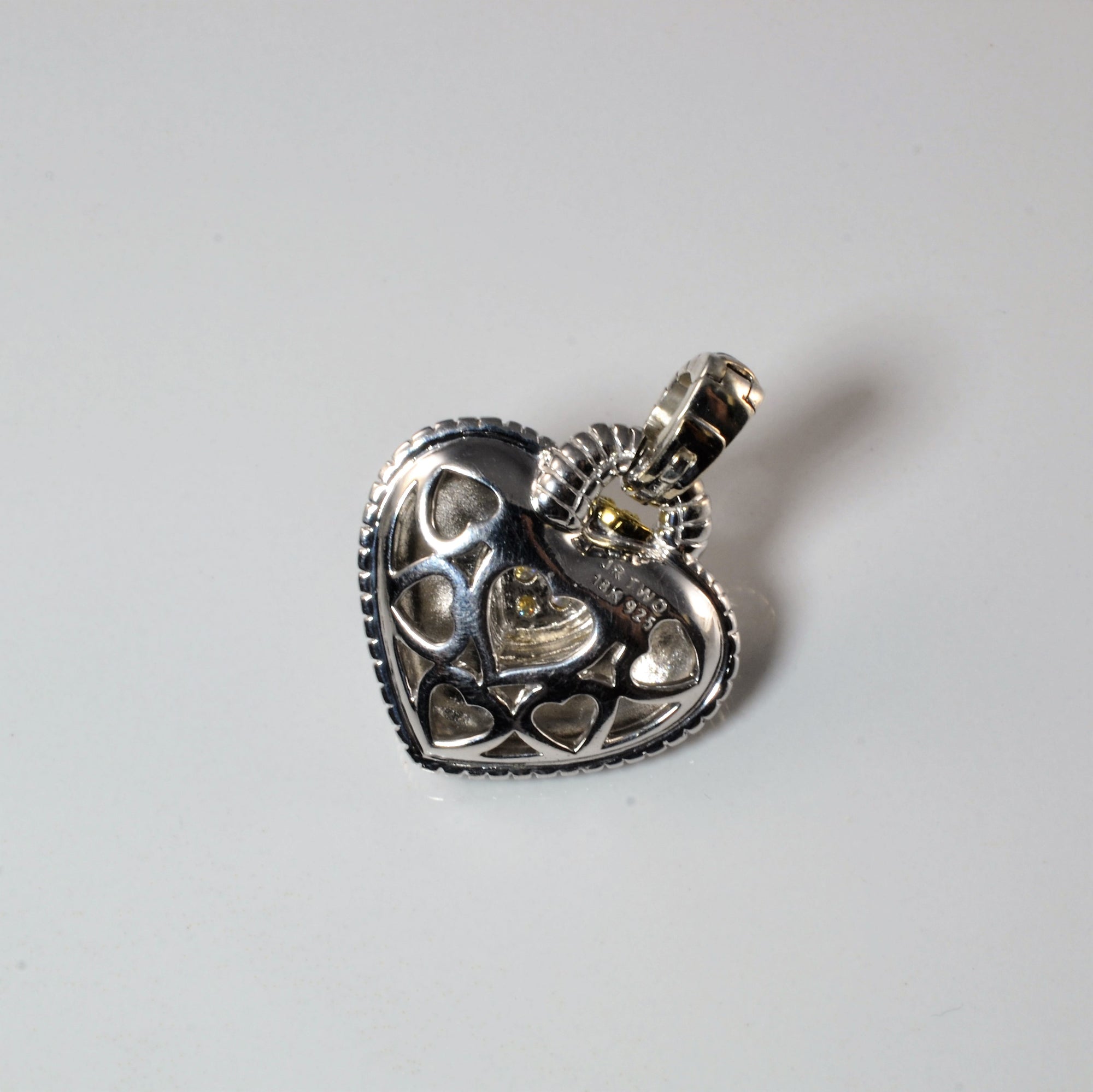 'Judith Ripka' Two Collection Diamond Heart Pendant | 0.20ctw |