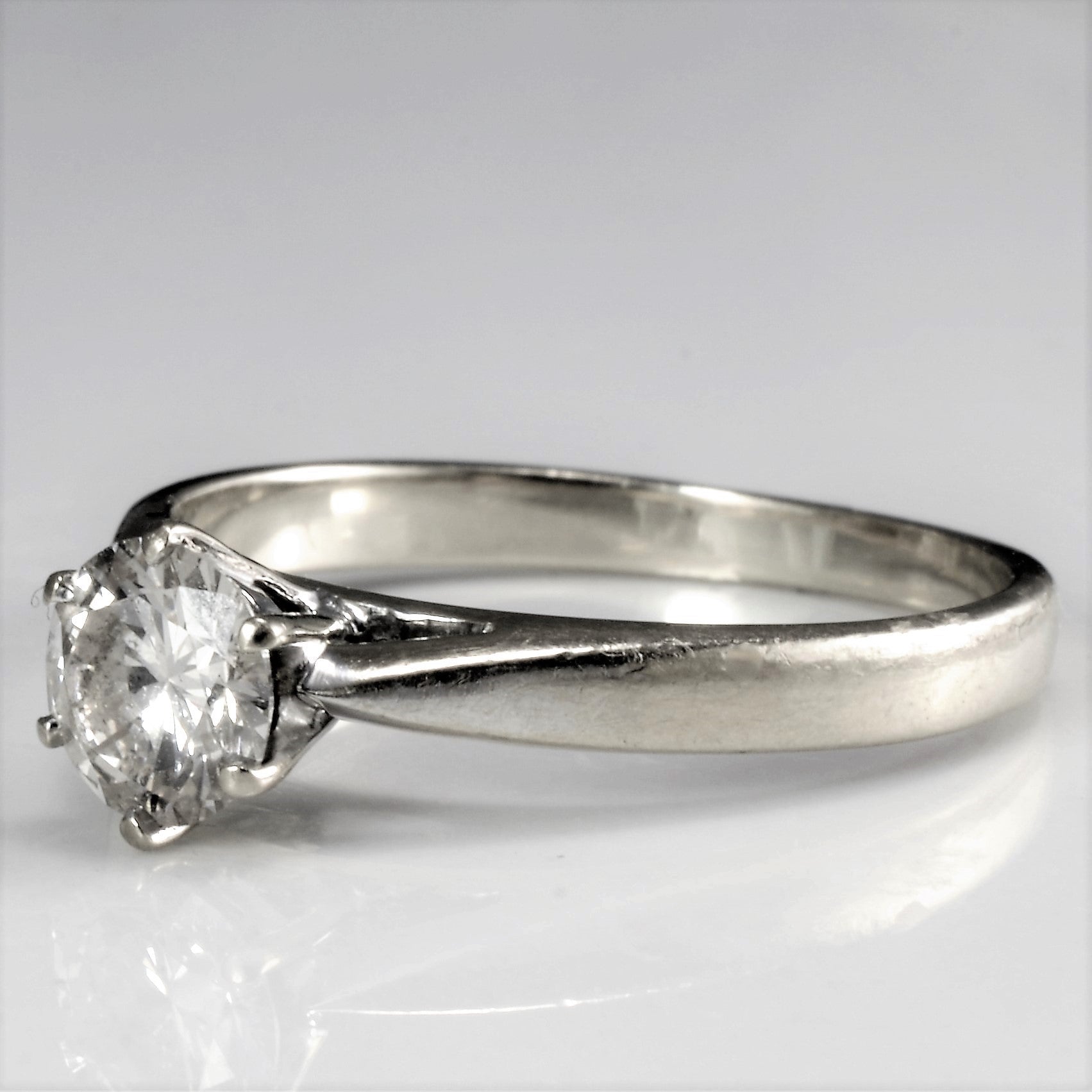 High Set Solitaire Diamond Ring | 0.51 ct, SZ 6 |