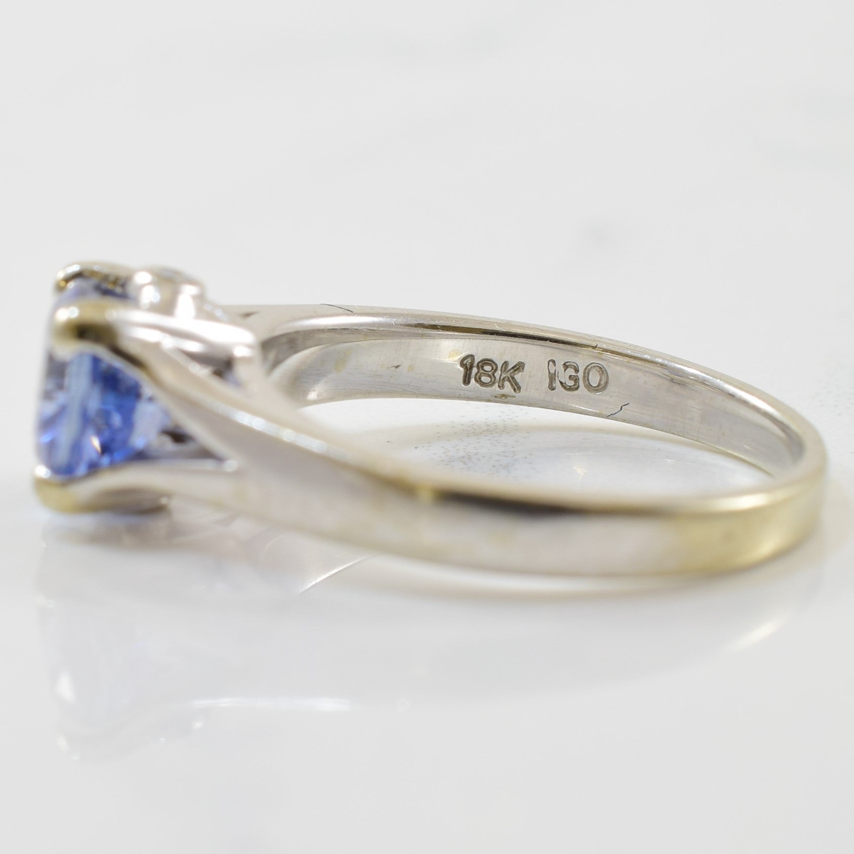 Cornflower Blue Sapphire Engagement Ring | 0.04ctw, 1.50ct | SZ 6 |