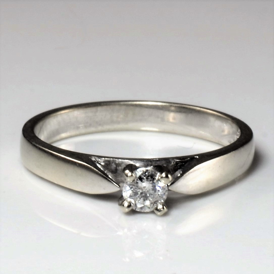 Tapered Solitaire Diamond Promise Ring | 0.18ct | SZ 7 |