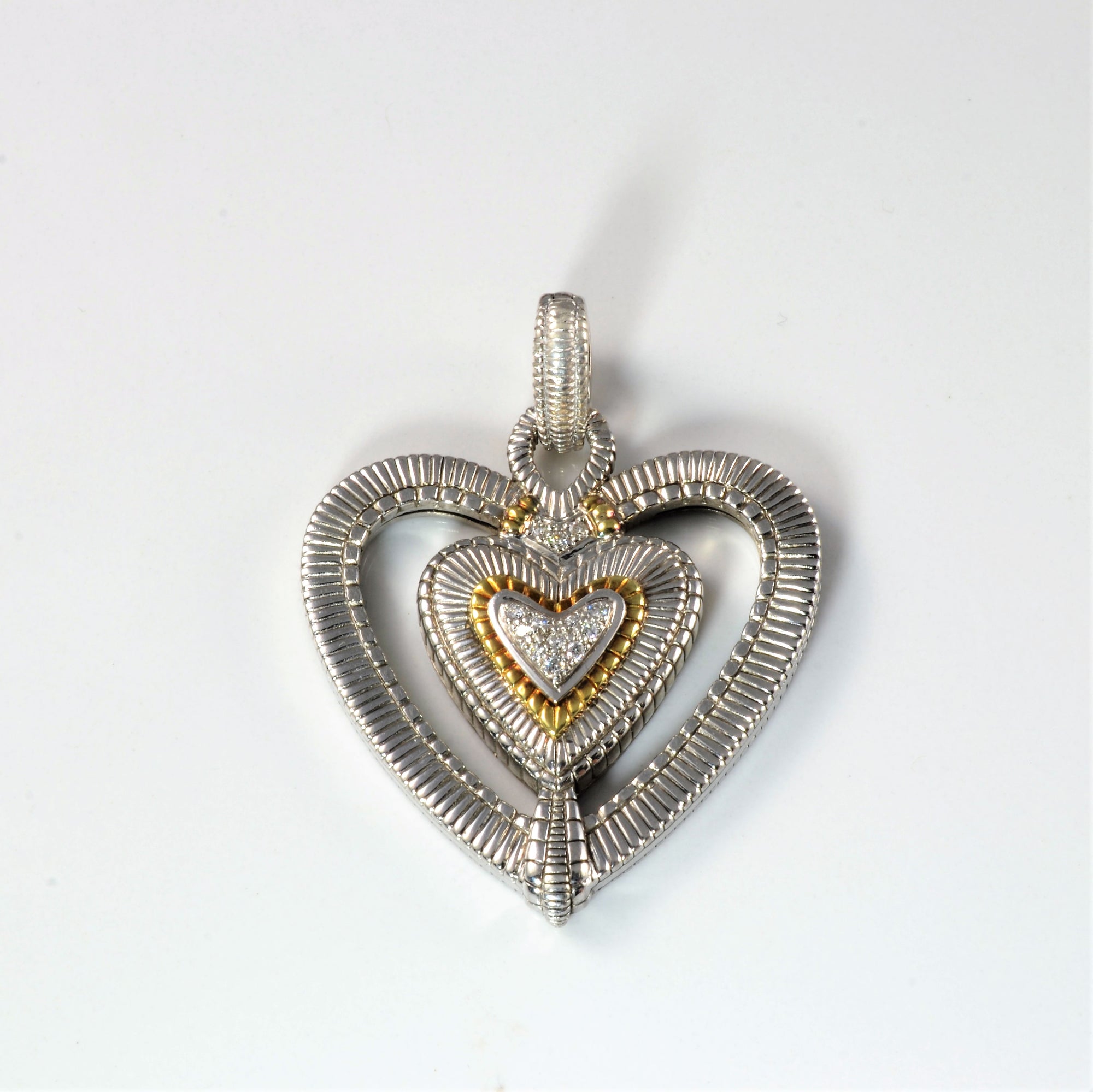 'Judith Ripka' Two Collection Diamond Heart Pendant | 0.18ctw |