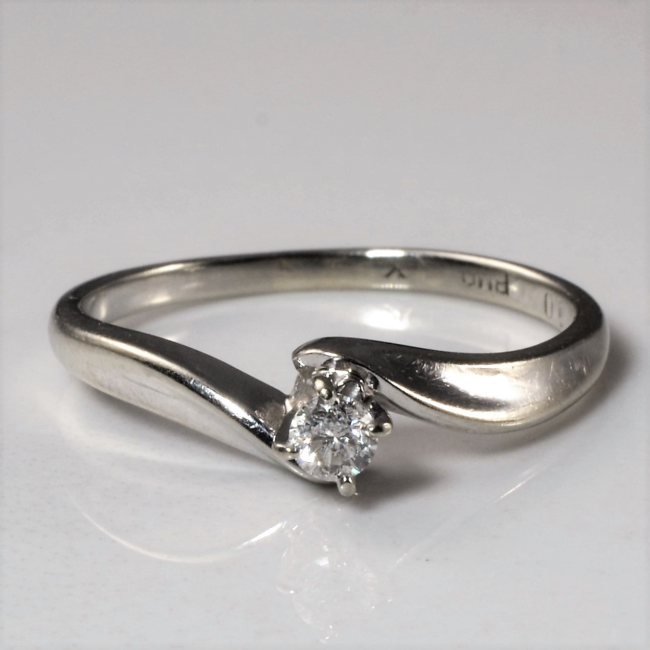 Bypass Solitaire Diamond Ring | 0.09ct | SZ 7.5 |