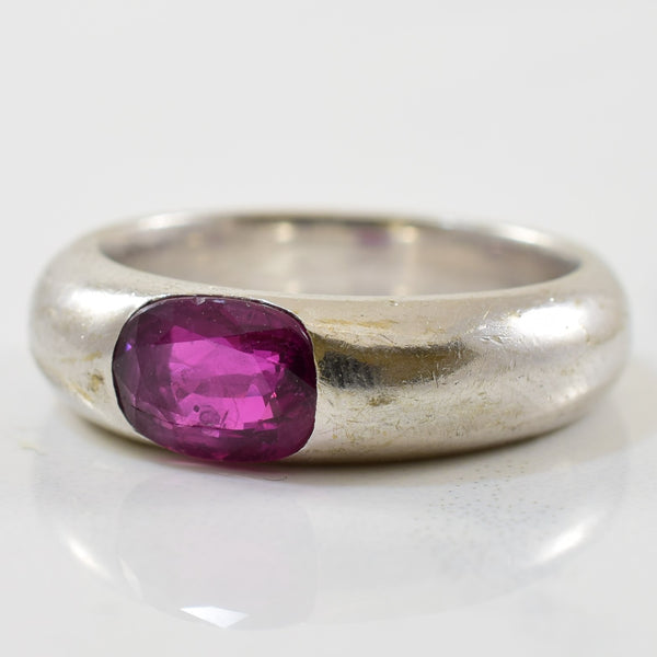 East West Solitaire Ruby Ring | 1.00ct | SZ 4.75 |